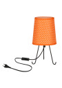 Lampa stołowa E14 1xE14 czarny + pomarańczowy 14 cm