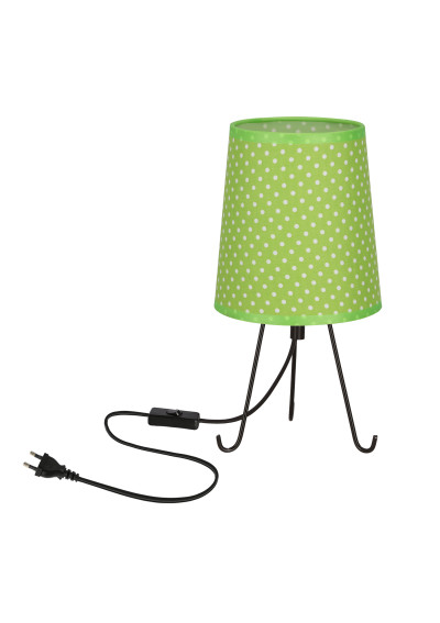 E14 table lamp 1xE14 black / green 14 cm