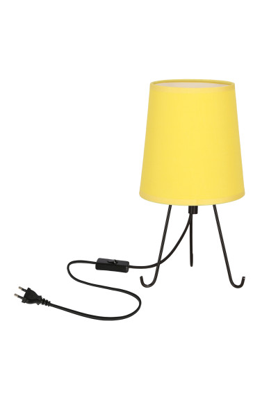 E14 table lamp 1xE14 black / żółty 14 cm