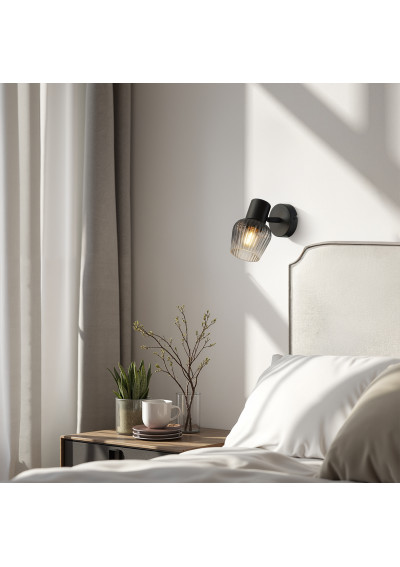 Lampa ścienna Mitura 1xE14 czarny 18 cm - zdjęcie produktu 1