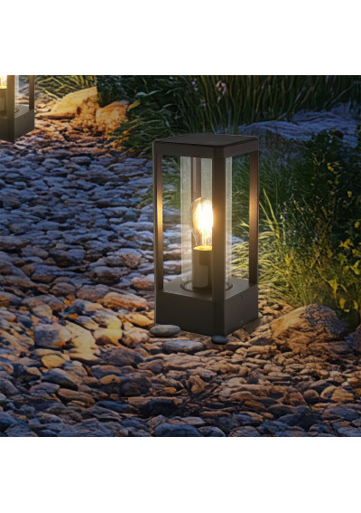 Lampa ogrodowa stojąca Cissus 1xE27 czarny 27 cm - zdjęcie produktu 2