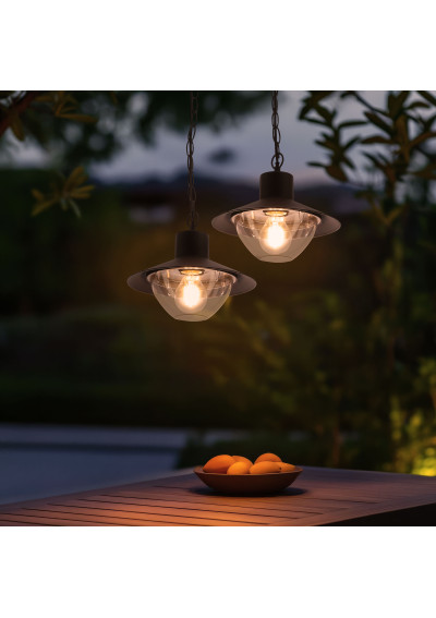 Lampa wisząca E27 1xE27 czarny 24 cm - zdjęcie produktu 1