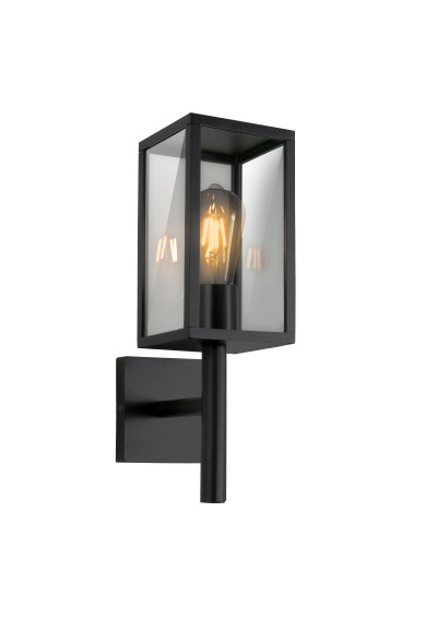 Kinkiet zewnętrzny E27 1xE27 czarny 19 cm