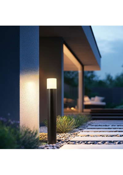 Lampa ogrodowa stojąca Sedum 12 W LED 3000 K czarny 80 cm