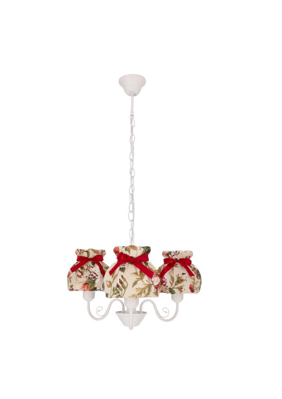 Rozano pendant light 3xE27 biało red 53 cm