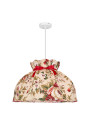 Lampa wisząca Rozano 1xE27 biało czerwony 52 cm