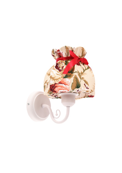 Lampa ścienna Rozano 1xE27 biało czerwony 20 cm