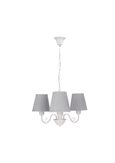 Lampa wisząca Firez 3xE27 biało szary 53 cm