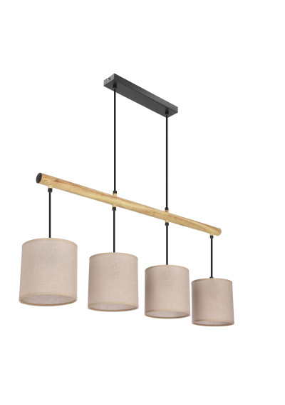 Lampa wisząca E27 4xE27 czarny 15 cm