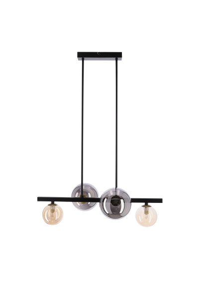 Lampa wisząca G9 4xG9 czarny 59 cm