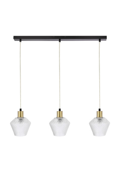E14 pendant light 3xE14 black / gold 70 cm