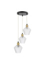 Lampa wisząca E14 3xE14 czarny + złoty 30 cm