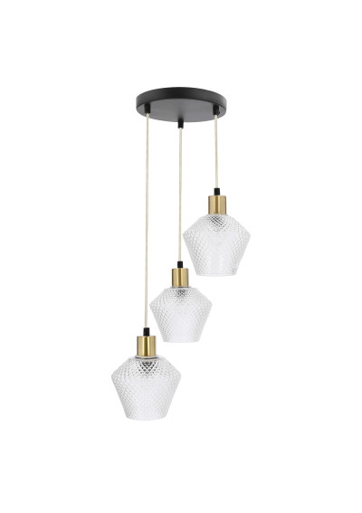 E14 pendant light 3xE14 black / gold 30 cm