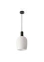 Lampa wisząca Wolken 1xE27 biało czarny 18 cm