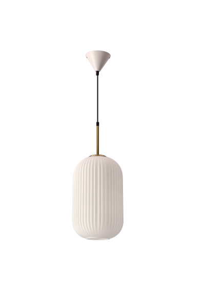 Cresto pendant light 1xE27 biało gold 20 cm