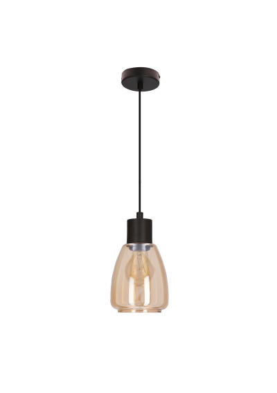 Lampa wisząca Moldo 1xE27 czarny 12 cm