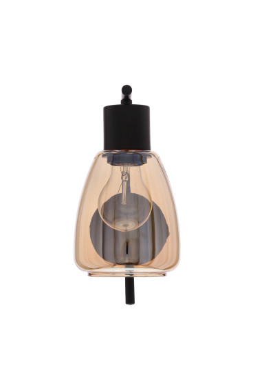 Lampa ścienna Moldo 1xE27 czarny 17,4 cm