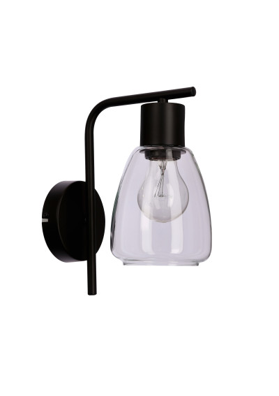 Lampa ścienna Moldo 1xE27 czarny 17,4 cm