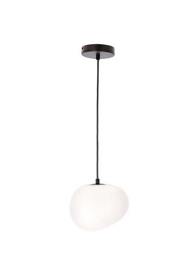 Stones pendant light 1xE27 black and white 20 cm