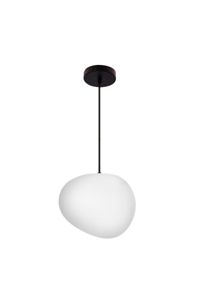 Lampa wisząca Stones 1xE27 biało czarny 25 cm - zdjęcie produktu 2