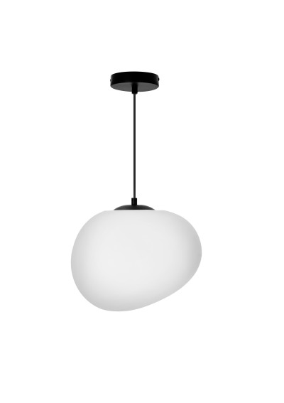 Stones pendant light 1xE27 black and white 30 cm