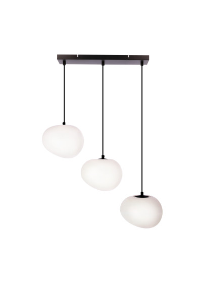 Lampa wisząca Stones 3xE27 biało czarny 58 cm - zdjęcie produktu 2