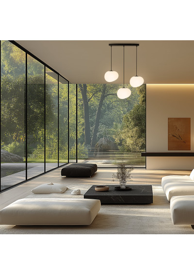 Stones pendant light 3xE27 black and white 58 cm - product image 3