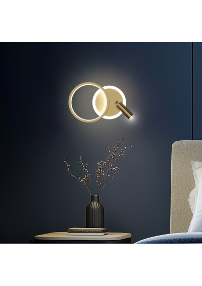 Lampa ścienna Monet 13 W LED 3000 K złoty 28 cm - zdjęcie produktu 1
