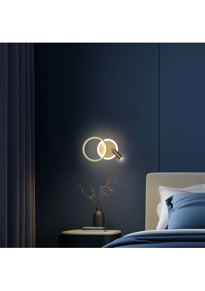 Monet wall light 13 W LED 3000 K gold 28 cm - product image 2