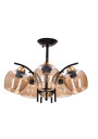 Merra pendant light 5xE27 black 48 cm