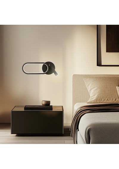 Monet wall light 13 W LED 3000 K black 35 cm - product image 2