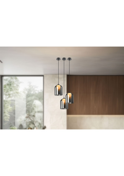 Lampa wisząca G9 1xG9 dymiony 16 cm - zdjęcie produktu 1