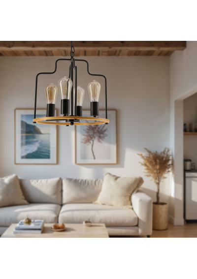 E27 pendant light E14 black 36 cm - product image 1