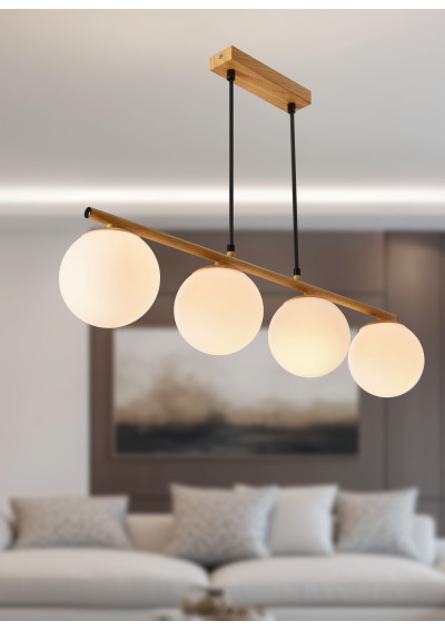E14 pendant light 4xE14 white 68 cm - product image 3