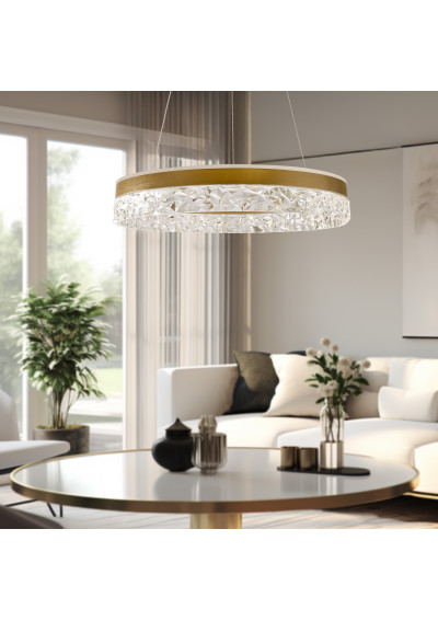 Lampa wisząca Frozi 32 W LED 3000 K złoty 50 cm - zdjęcie produktu 2