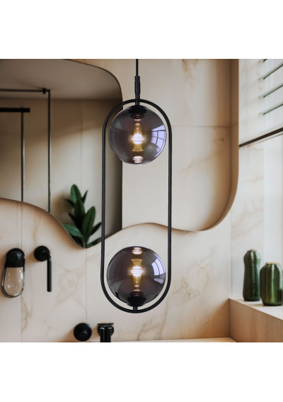 Cordel pendant light 2xG9 matt black 18,5 cm - product image 2