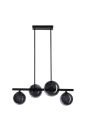 G9 ceiling light 4xG9 black 59 cm