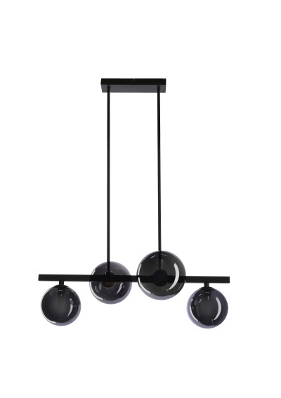 Plafon G9 4xG9 czarny 59 cm