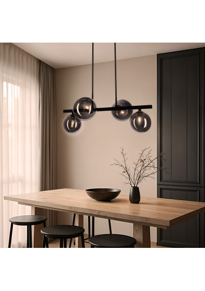 G9 ceiling light 4xG9 black 59 cm - product image 1
