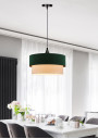 Lampa wisząca Sinagra 1xE27 czarny, but.zieleń/złoto+biały 35 cm - zdjęcie produktu 1