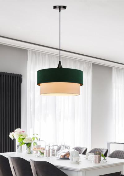 Sinagra pendant light 1xE27 black, but.zieleń/złoto/white 35 cm - product image 1