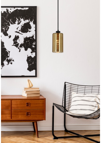 Lampa wisząca Cox E27 czarno złoty 12 cm - zdjęcie produktu 1
