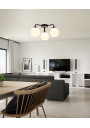 Lampa sufitowa Caldera 3xE27 czarny + biały 57 cm - zdjęcie produktu 1