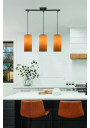 Lampa wisząca Ballo 3xE27 czarny + orzechowy 54 cm - zdjęcie produktu 1