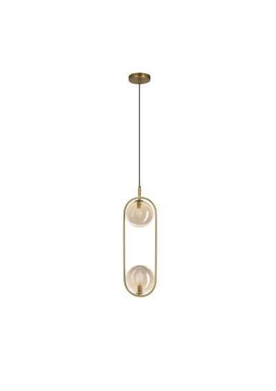 Lampa wisząca Cordel 2xG9 złoty 18,5 cm