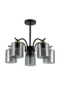 Visto pendant light 5xE27 black 52 cm