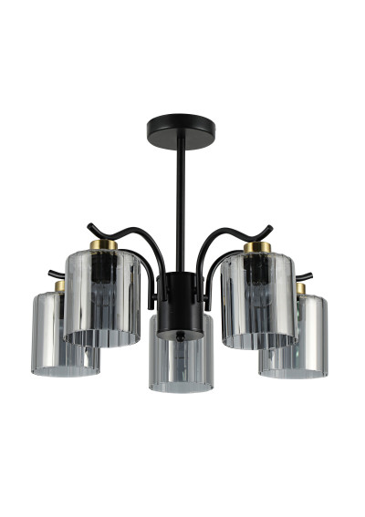 Lampa wisząca Visto 5xE27 czarny 52 cm