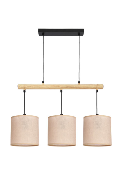E27 pendant light 3xE27 black 60 cm