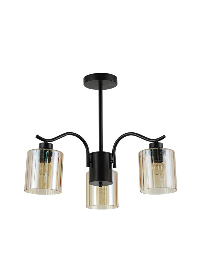 Visto pendant light 3xE27 black 52 cm