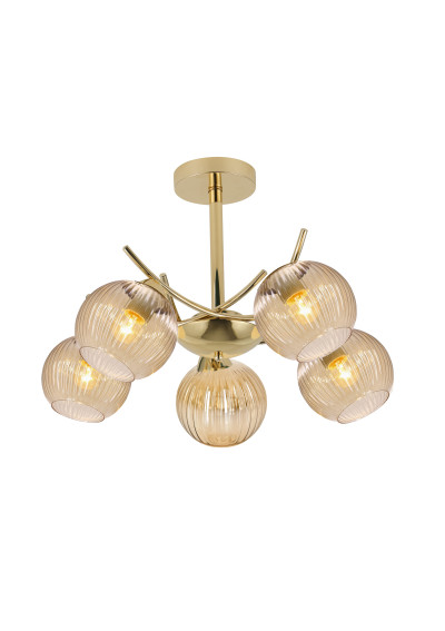 Lunore ceiling light 5xE27 gold 54 cm